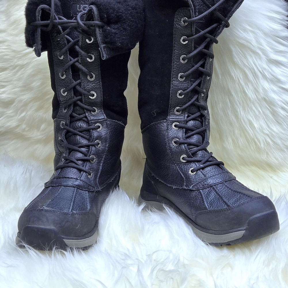 UGG Women's Black Lace-Up Winter Boots